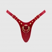 Красный пояс для фиксации насадок Strap-On-Me Leatherette Harness Fabulous - Strap-on-me - купить с доставкой во Владикавказе