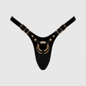 Черный пояс для фиксации насадок Strap-On-Me Leatherette Harness Fabulous - Strap-on-me - купить с доставкой во Владикавказе