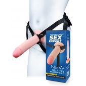 Мужской полый страпон на регулируемых ремешках - 22 см. - Sex Expert - купить с доставкой во Владикавказе