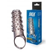 Дымчатая насадка на пенис с шипами и выпуклостями - 12 см. - Sex Expert - во Владикавказе купить с доставкой