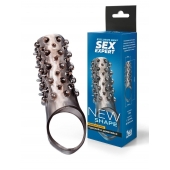 Дымчатая насадка на пенис с шипами и выпуклостями - 12,5 см. - Sex Expert - во Владикавказе купить с доставкой