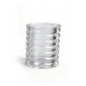 Прозрачная сквозная насадка на пенис с ребрышками - Sex Expert - во Владикавказе купить с доставкой