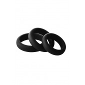 Набор из 3 черных эрекционных колец Smooth Silicone Cockring Pack - Dream Toys - во Владикавказе купить с доставкой