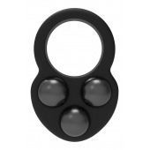 Черное эрекционное кольцо с утяжелителями - Dream Toys - во Владикавказе купить с доставкой
