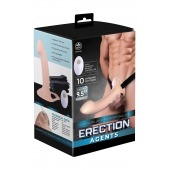 Телесный полый страпон с вибрацией Erection Agents - 24,1 см. - NMC - купить с доставкой во Владикавказе