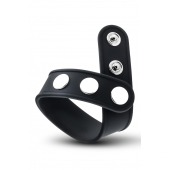 Черное эрекционное кольцо на кнопках - Blush Novelties - во Владикавказе купить с доставкой