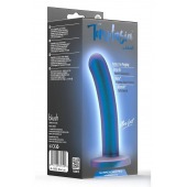 Синяя насадка с гладкой поверхностью Surrender 5.75 Inch Intermediate Pegging Dildo - 14,6 см. - Blush Novelties - купить с доставкой во Владикавказе