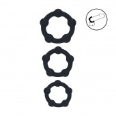 Набор из 3 эрекционных колец Beaded Silicone Cockring Set - Shots Media BV - во Владикавказе купить с доставкой