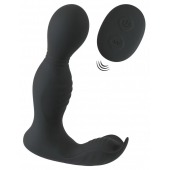 Черная анальная пробка с вибрацией, вращением и пультом ДУ RC Butt Plug with 2 Functions - Orion - во Владикавказе купить с доставкой