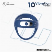 Синее интерактивное эрекционное виброкольцо Rank - Intoyou - во Владикавказе купить с доставкой