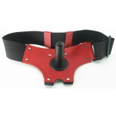 Красные трусики со штырьком для насадки - БДСМ Арсенал - купить с доставкой во Владикавказе