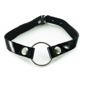 Кляп с кольцом и лаковым ремешком - БДСМ Арсенал - купить с доставкой во Владикавказе