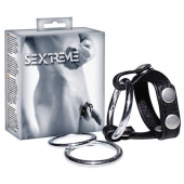 Подхват для мошонки с 3 съемными эрекционными кольцами Leder-Riemen - Orion - во Владикавказе купить с доставкой