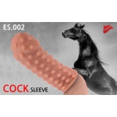 Насадка на фаллос с бугорками по поверхности - 14,7 см. - KOKOS - во Владикавказе купить с доставкой