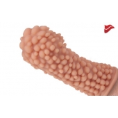 Насадка на фаллос с пузыриками по всей поверхности - 14,7 см. - KOKOS - во Владикавказе купить с доставкой