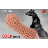 Насадка на фаллос с пузыриками по всей поверхности - 14,7 см. - KOKOS - во Владикавказе купить с доставкой