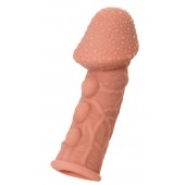 Насадка на фаллос с пузыриками, венками и ребристостью - 14,7 см. - KOKOS - во Владикавказе купить с доставкой