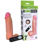 Фаллическая насадка Харнесс UNICOCK 7  с вибрацией - 19 см. - LOVETOY (А-Полимер) - купить с доставкой во Владикавказе