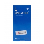 Классические презервативы Unilatex Natural Plain - 12 шт. + 3 шт. в подарок - Unilatex - купить с доставкой во Владикавказе