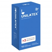 Классические презервативы Unilatex Natural Plain - 12 шт. + 3 шт. в подарок - Unilatex - купить с доставкой во Владикавказе