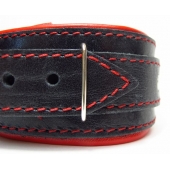 Ошейник с красным подкладом - БДСМ Арсенал - купить с доставкой во Владикавказе