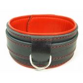 Ошейник с красным подкладом - БДСМ Арсенал - купить с доставкой во Владикавказе