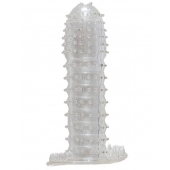 Гелевая прозрачная насадка c шипами - 12 см. - Toyfa Basic - во Владикавказе купить с доставкой