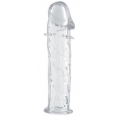 Гладкая прозрачная насадка с усиками под головкой - 12,5 см. - Toyfa Basic - во Владикавказе купить с доставкой