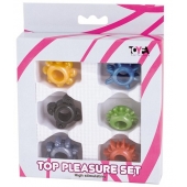 Набор из 6 разноцветных эрекционных колец - Toyfa Basic - во Владикавказе купить с доставкой