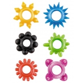 Набор из 6 разноцветных эрекционных колец - Toyfa Basic - во Владикавказе купить с доставкой