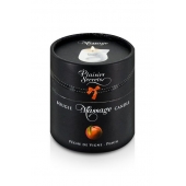 Массажная свеча с ароматом персика Bougie Massage Gourmande Pêche - 80 мл. - Plaisir Secret - купить с доставкой во Владикавказе