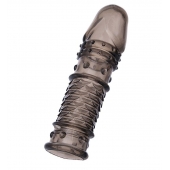 Дымчатая закрытая насадка ToyFa XLover с чешуйками и пупырышками - 13,5 см. - ToyFa - во Владикавказе купить с доставкой