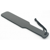 Чёрная кожаная пхопушка - 30,5 см. - БДСМ Арсенал - купить с доставкой во Владикавказе