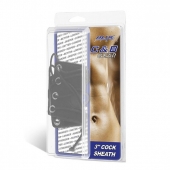 Чёрная утяжка на пенис со шнуровкой 100% PVC STRAP WITH METAL SNAP - BlueLine - во Владикавказе купить с доставкой