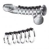 Хомут на пенис из 7 колец 7 Ring Gates Of Hell - BlueLine - купить с доставкой во Владикавказе