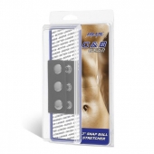 Чёрная утяжка на кнопках 100% PVC STRAP WITH METAL SNAP - BlueLine - купить с доставкой во Владикавказе