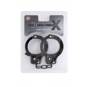 Чёрные наручники из листового металла BONDX METAL CUFFS BLACK - Dream Toys - купить с доставкой во Владикавказе