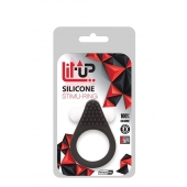 Чёрное эрекционное кольцо LIT-UP SILICONE STIMU RING 1 BLACK - Dream Toys - во Владикавказе купить с доставкой