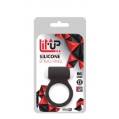 Чёрное эрекционное виброкольцо LIT-UP SILICONE STIMU RING 3 BLACK - Dream Toys - во Владикавказе купить с доставкой