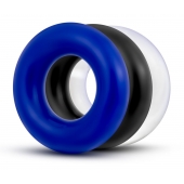 Набор из 3 разноцветных колец Stay Hard Donut Rings - Blush Novelties - во Владикавказе купить с доставкой