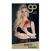 Пластиковая метелочка с красными пёрышками Small Feather Tickler - 32 см. - Blush Novelties - купить с доставкой во Владикавказе