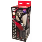 Пояс харнесс премиум класса WOMAN SIMPLEX(S) с 3 черными насадками - LOVETOY (А-Полимер) - купить с доставкой во Владикавказе