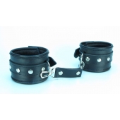 Наручники из гладкой кожи - БДСМ Арсенал - купить с доставкой во Владикавказе