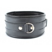 Ошейник из гладкой кожи - БДСМ Арсенал - купить с доставкой во Владикавказе