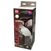 Кожаный пояс харнесс WOMAN LONG премиум класса с 3 насадками - LOVETOY (А-Полимер) - купить с доставкой во Владикавказе