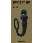 Чёрное эрекционное кольцо Legend с анальным стимулятором - Lola Games - во Владикавказе купить с доставкой