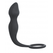 Серое эрекционное кольцо Sensation с анальным стимулятором - Lola Games - во Владикавказе купить с доставкой