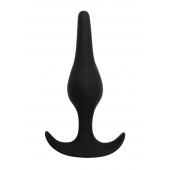 Чёрная анальная пробка Smooth - 12,5 см. - Lola Games