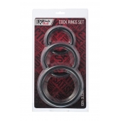 Набор из 3 чёрных эрекционных колец - ToyFa - во Владикавказе купить с доставкой