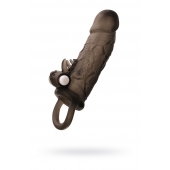 Чёрная насадка на пенис Toyfa XLover с вибрацией - ToyFa - во Владикавказе купить с доставкой